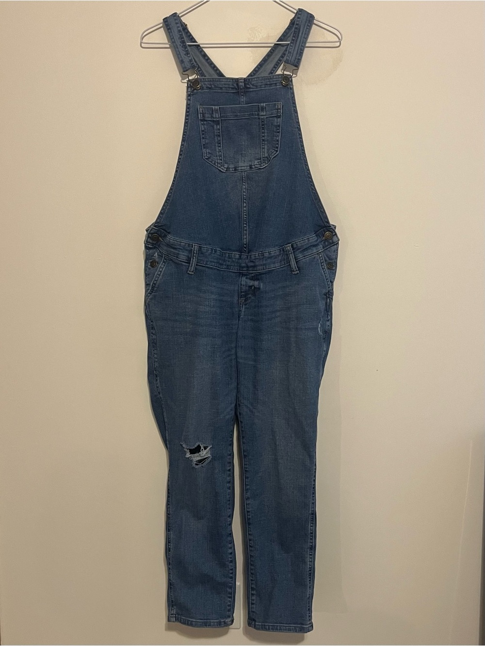 Women’s Sonoma Blue Denim Maternity Overalls